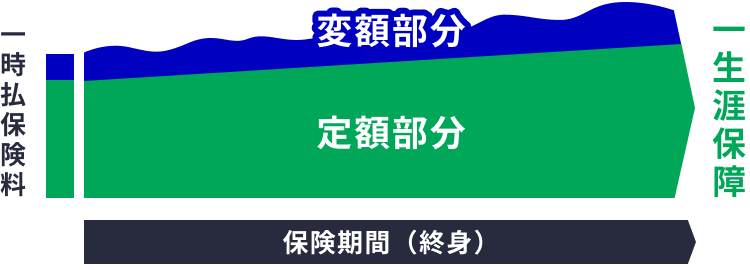 一時払い変額終身保険のイメージ