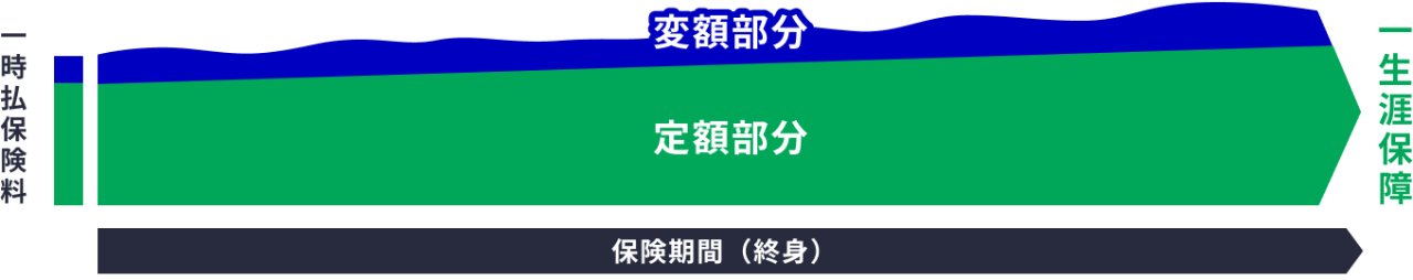 一時払い変額終身保険のイメージ