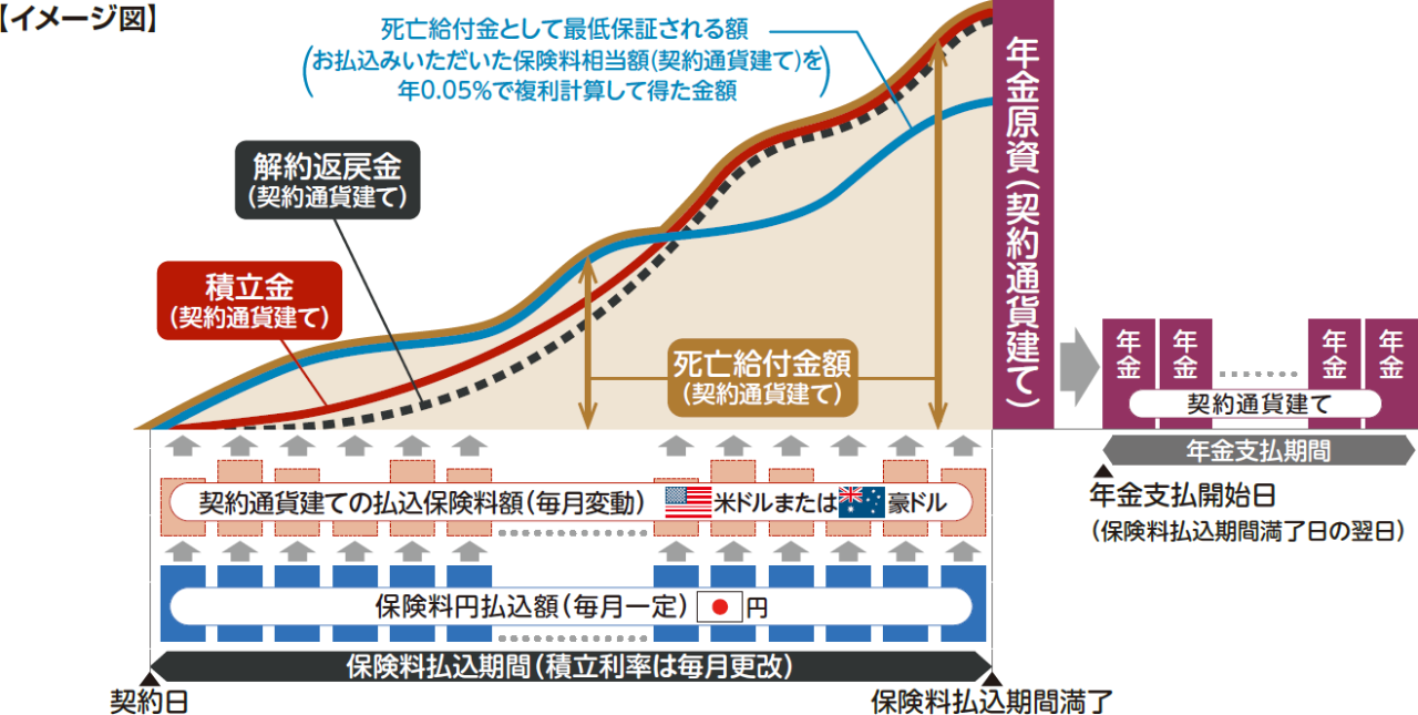 こだわり外貨終身の仕組み